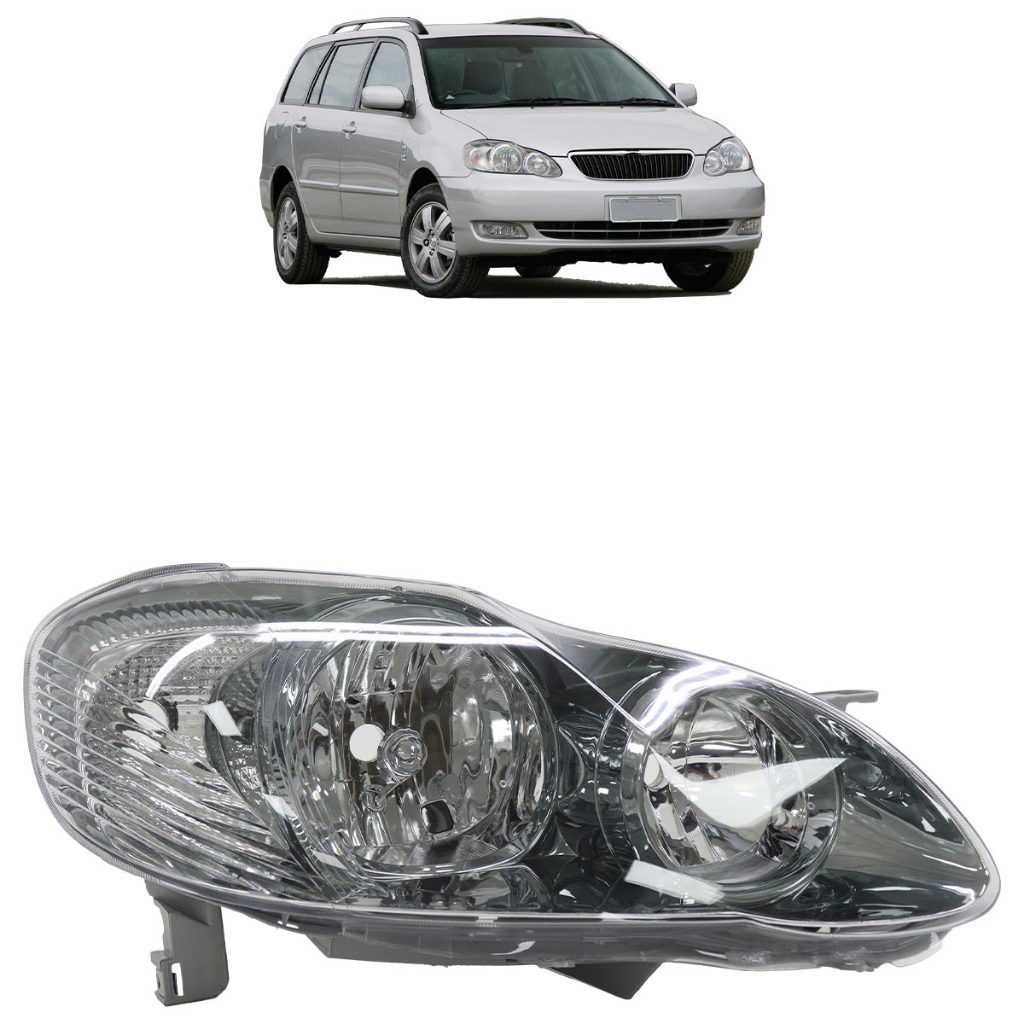 Farol Dianteiro Corolla Fielder 2005 2006 2007 2008 Máscara Cromomix em Oferta na Shopee