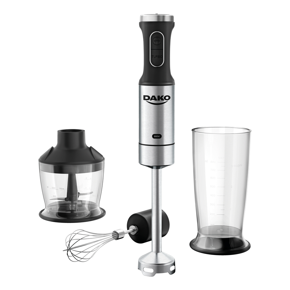 Mixer 3 Em 1 Dako 800w Função Turbo Preto E Inox 220v