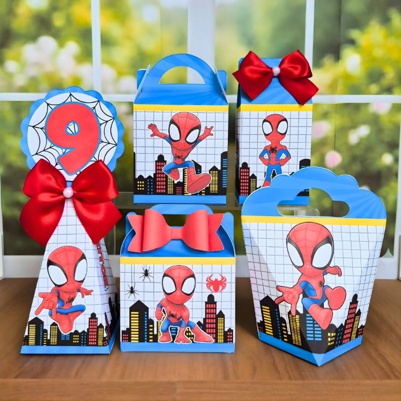 Kit Caixinhas Personalizadas HOMEM ARANHA 2 Lembrancinhas e Mimos para Festas de Aniversário Menino.