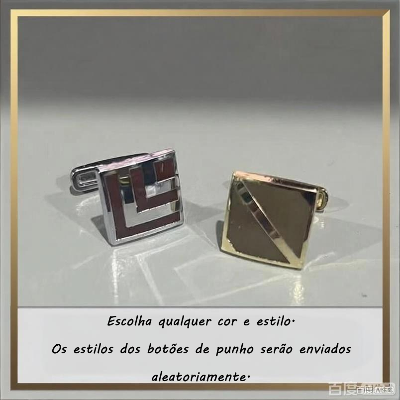 1 par de abotoaduras, acompanhado de uma caixa para abotoaduras com padrão de crocodilo. em Oferta na Shopee