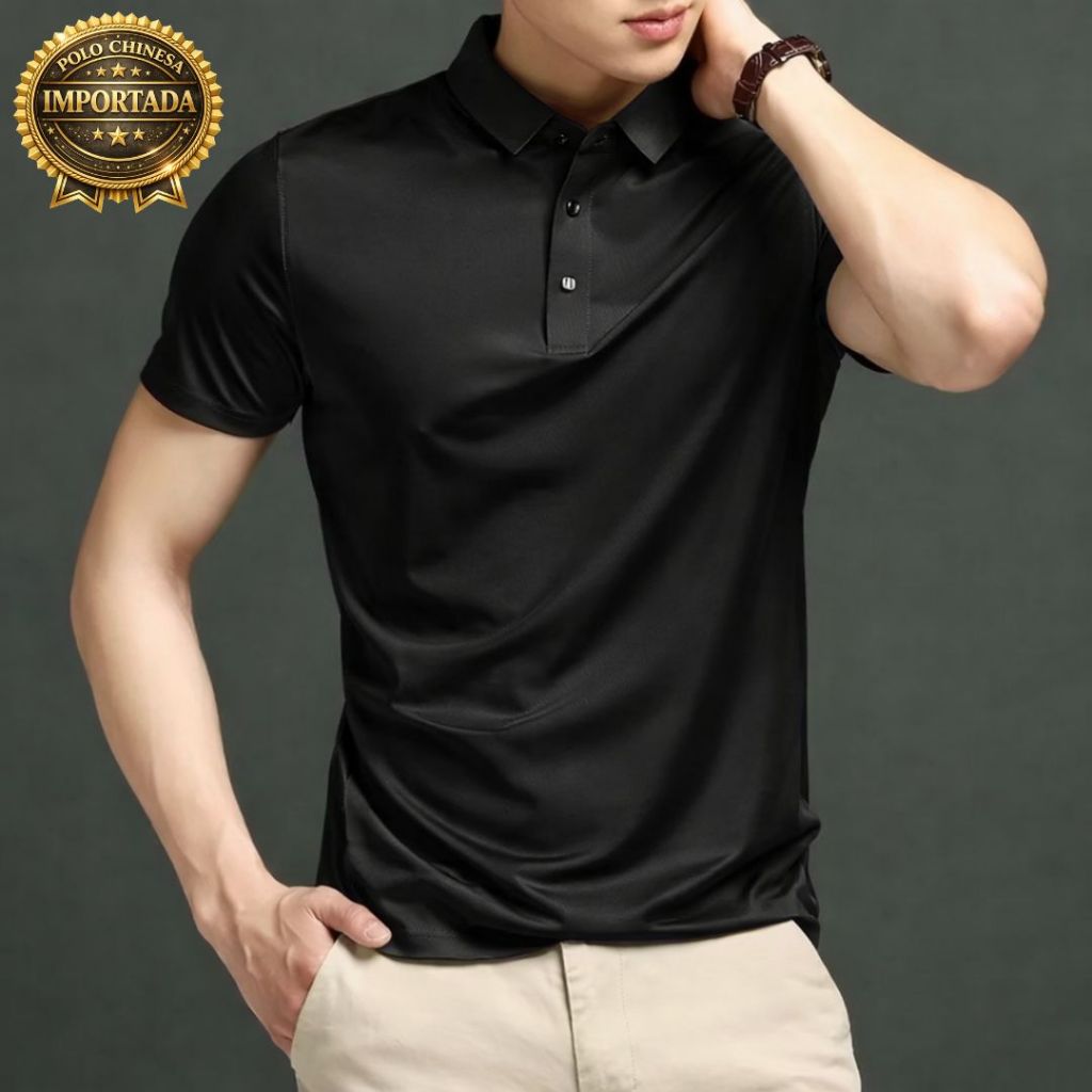 Camisa Polo Masculina em Tecido Gelado Elastico, Malha fria Chinesa em Oferta na Shopee