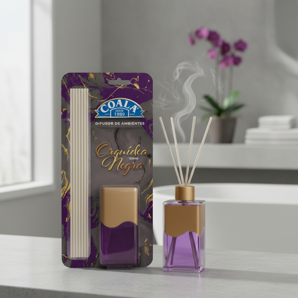 Difusor de Aromas e Ambientes com Varetas Coala - Aromatizante Orquídea Negra - 100ml em Oferta na Shopee