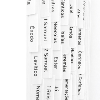 Abas Adesivas para Bíblia Católica - Marcador Índice Para Bíblia  Abas Para Bíblia  - Abas Brancas - Letra Bastão em Oferta na Shopee