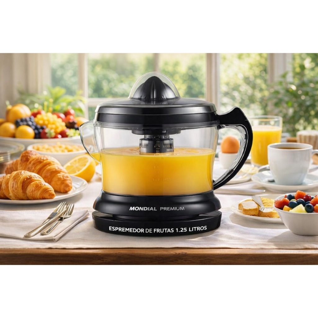 Espremedor de Frutas e Laranja Mondial Premium E-02 - Preto - 110V