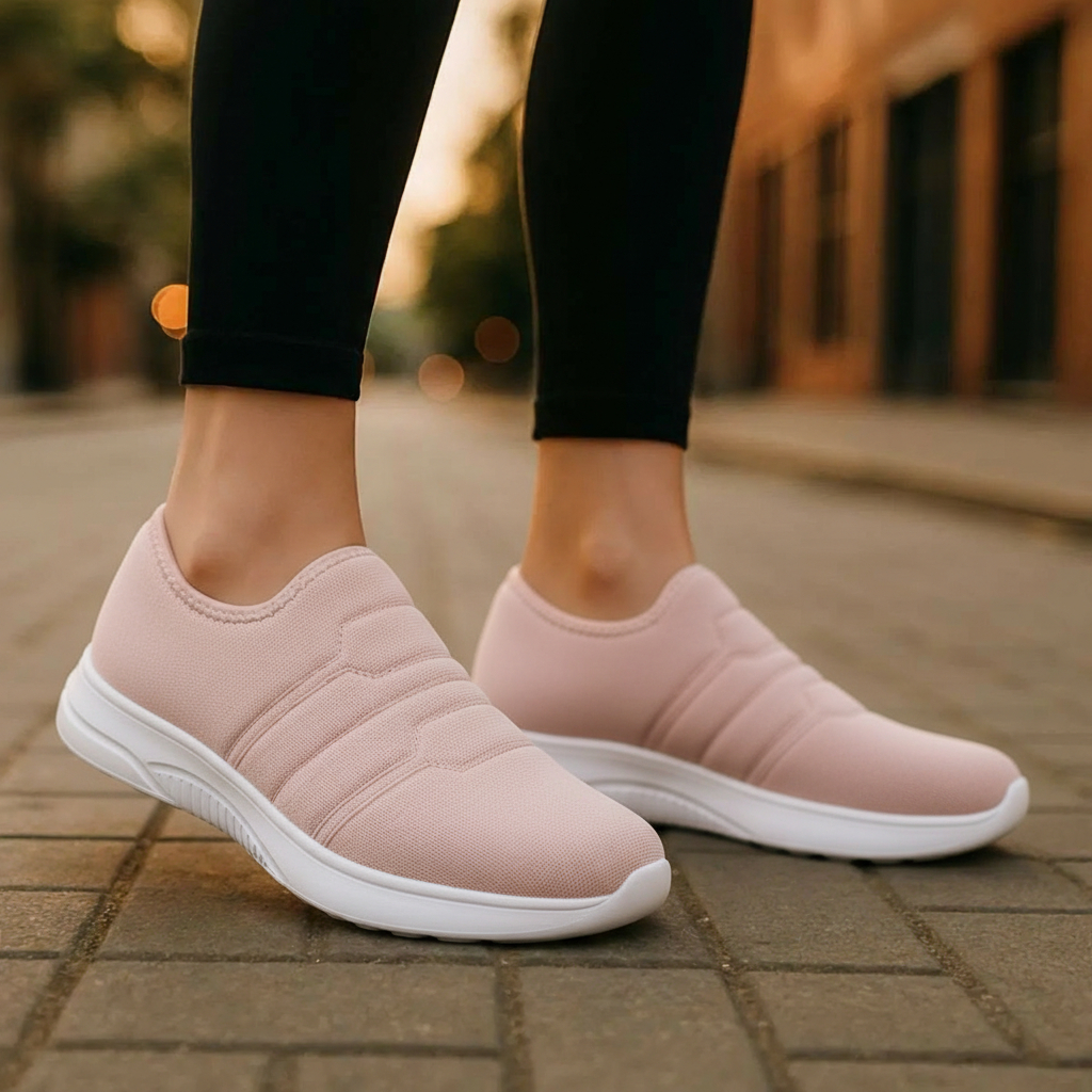 Tênis Feminino Caminhada Confortável e Leve Calce Fácil Respirável em Oferta na Shopee