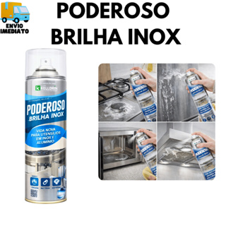Limpa Inox Alumínio Poderoso Limpa Fogão Geladeira Coifa Microondas 300ml Remove Gordura Dá Brilho em Oferta na Shopee