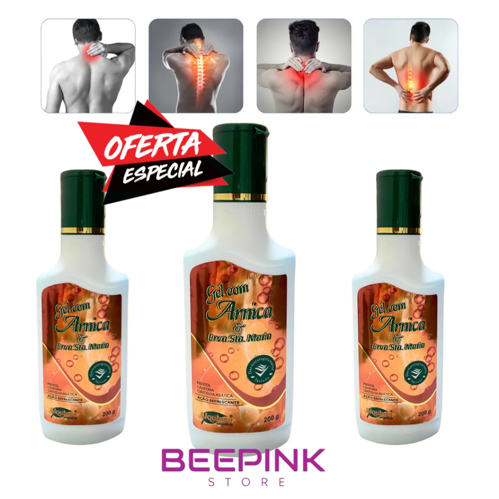 3 Gel Massageador Erva Santa Maria 200g Alquimia em Oferta na Shopee