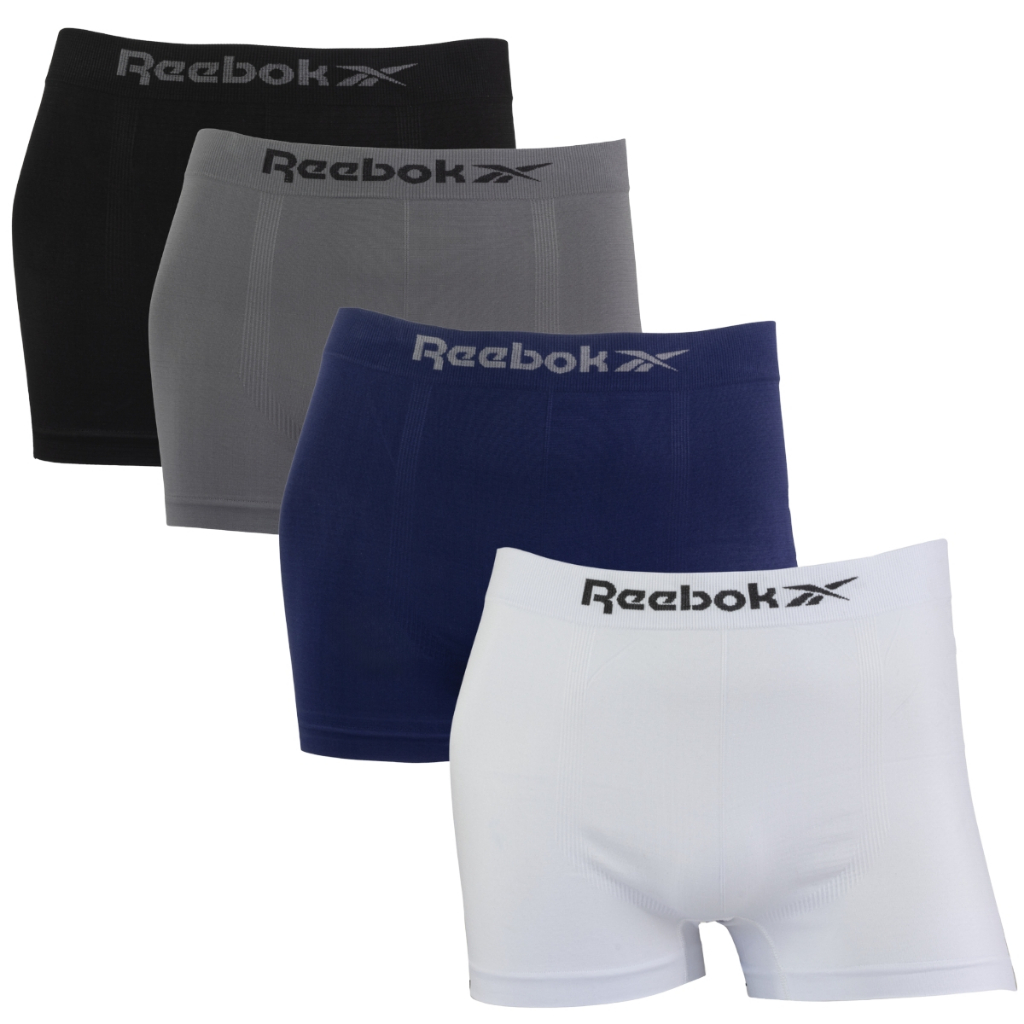Kit 4 Cuecas Boxer Masculina Reebok Original Lisa Premium em Oferta na Shopee