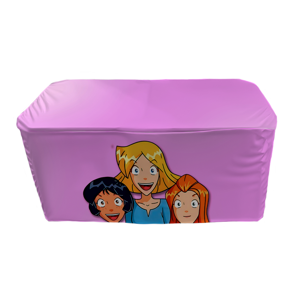 Capa de mesa Decorativa Para festas tecido Sublimado Helanca Premium Decoração Festa infantil tema meninas