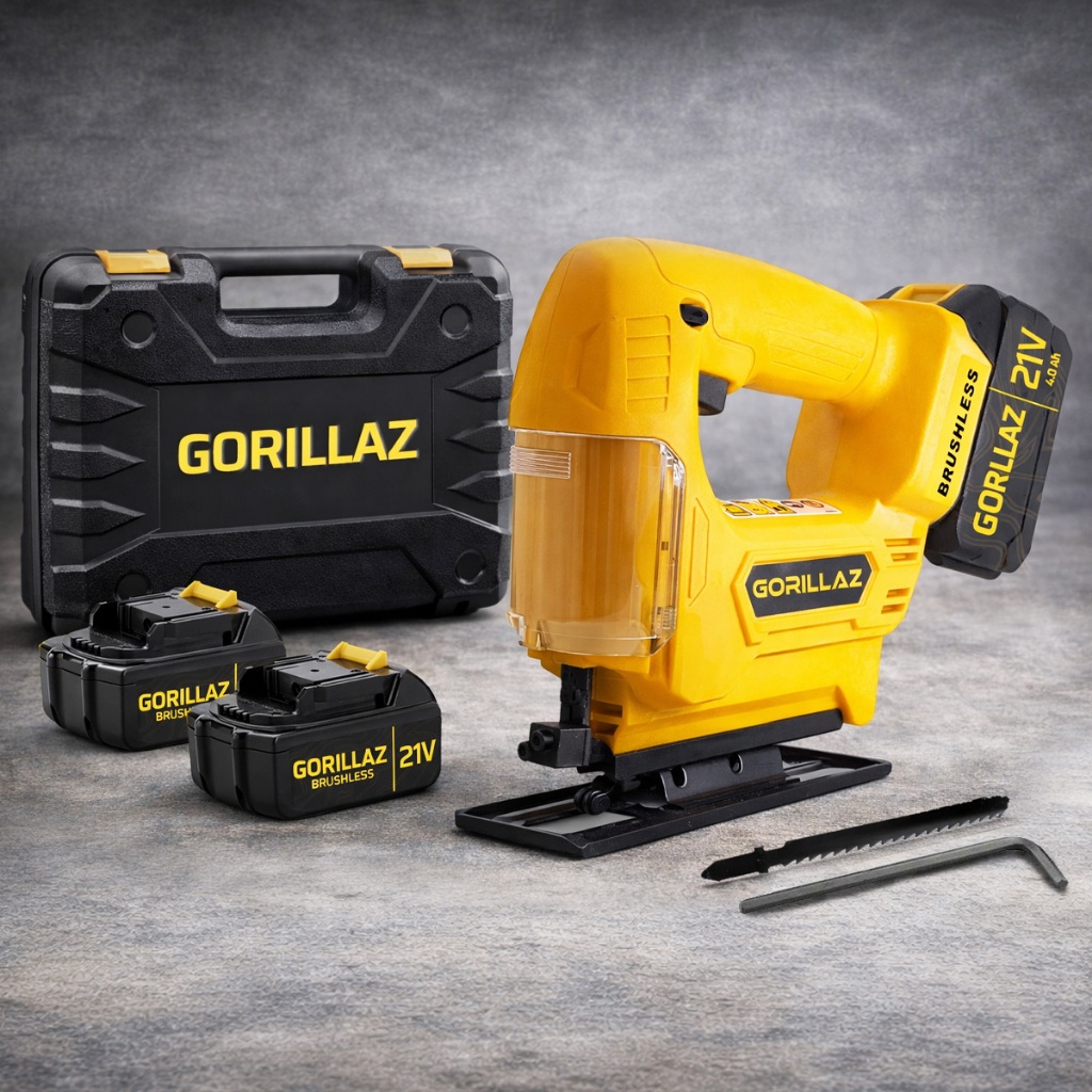 Serra Tico Tico Profissional Bivolt Com 2 Baterias 21v Base Ajustável Gorillaz + Acessórios em Oferta na Shopee