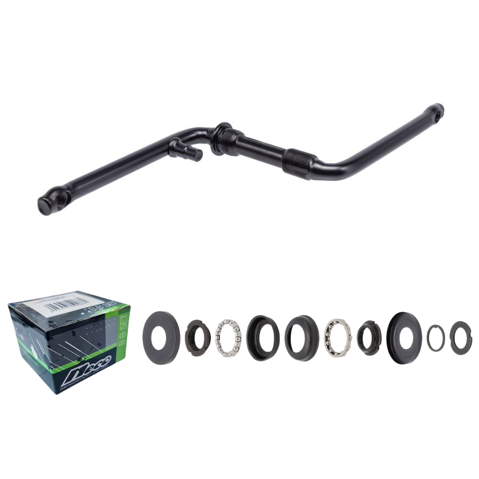 Kit Pedivela Monobloco 165mm 140mm 114mm e Movimento Central 45mm para Bicicleta aro 16 20 24 26 29