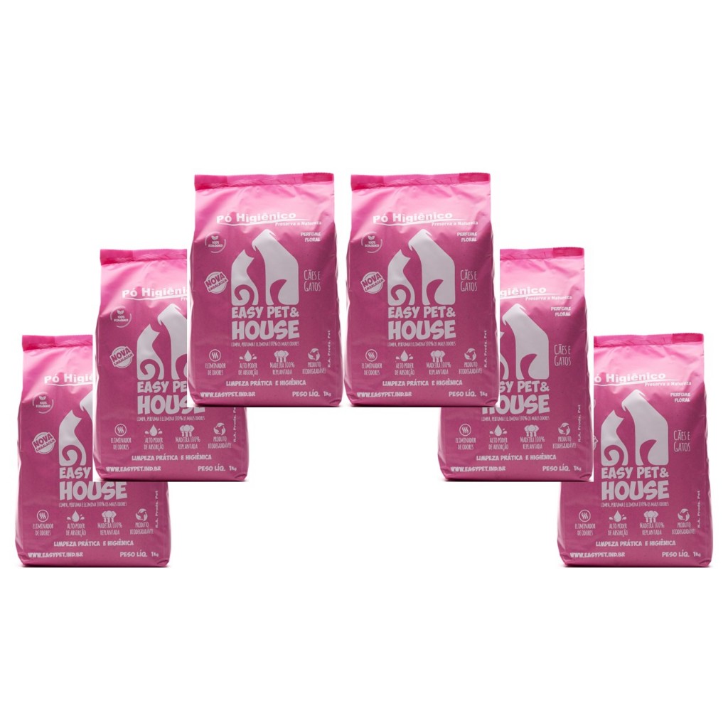 Pó Higiênico Seca Xixi Easy Pet Floral 1kg - Limpeza Prática, Ecológica e Sem Cheiro