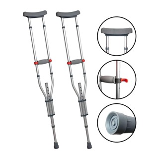 Par De Muleta Axilar 3 Em 1 Altura Ajustável - Hidrolight em Oferta na Shopee