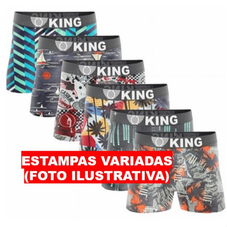 Kit 7 de cuecas box adulto COM FORRO ESTAMPAS VARIADAS (FOTOS ILUSTRATIVAS) em Oferta na Shopee