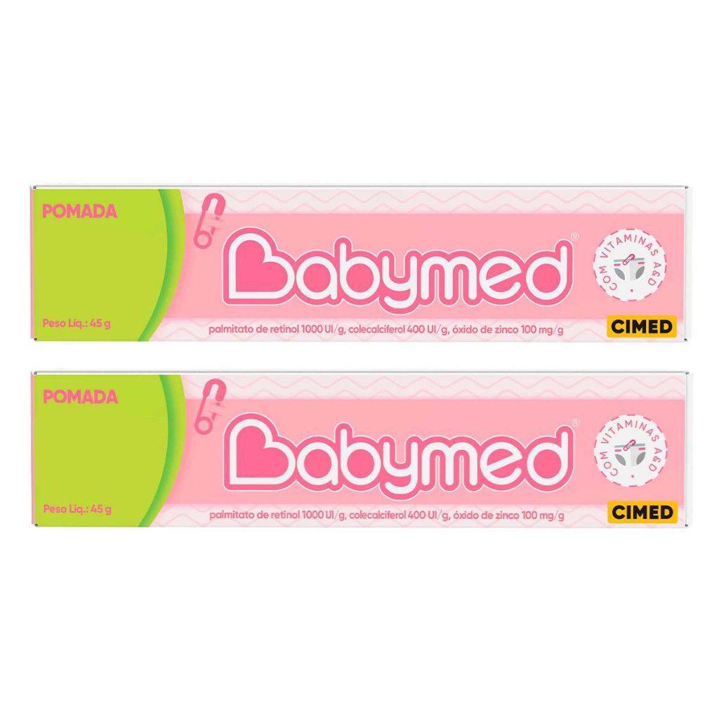 Kit 2 Pomadas Babymed Rosa 45g em Oferta na Shopee