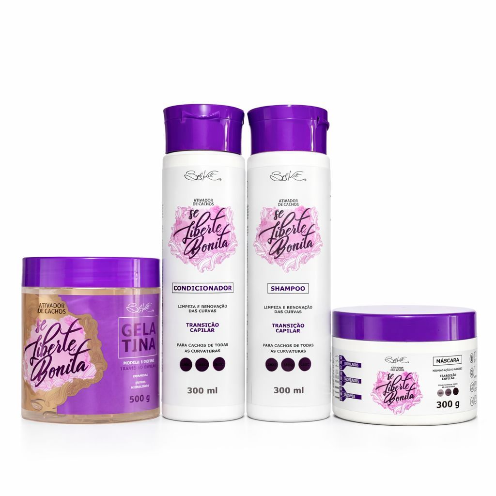 Kit Capilar Cabelos Cacheados Ondulados Crespos - Ativador de Cachos se Liberte Bonita Belkit