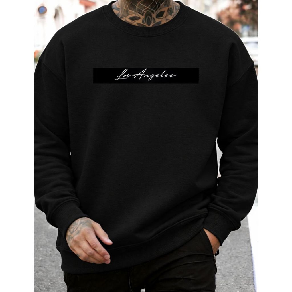 Moletom Masculino Algodão Blusa De Frio Flanelado Casaco Gola Redonda Confortável