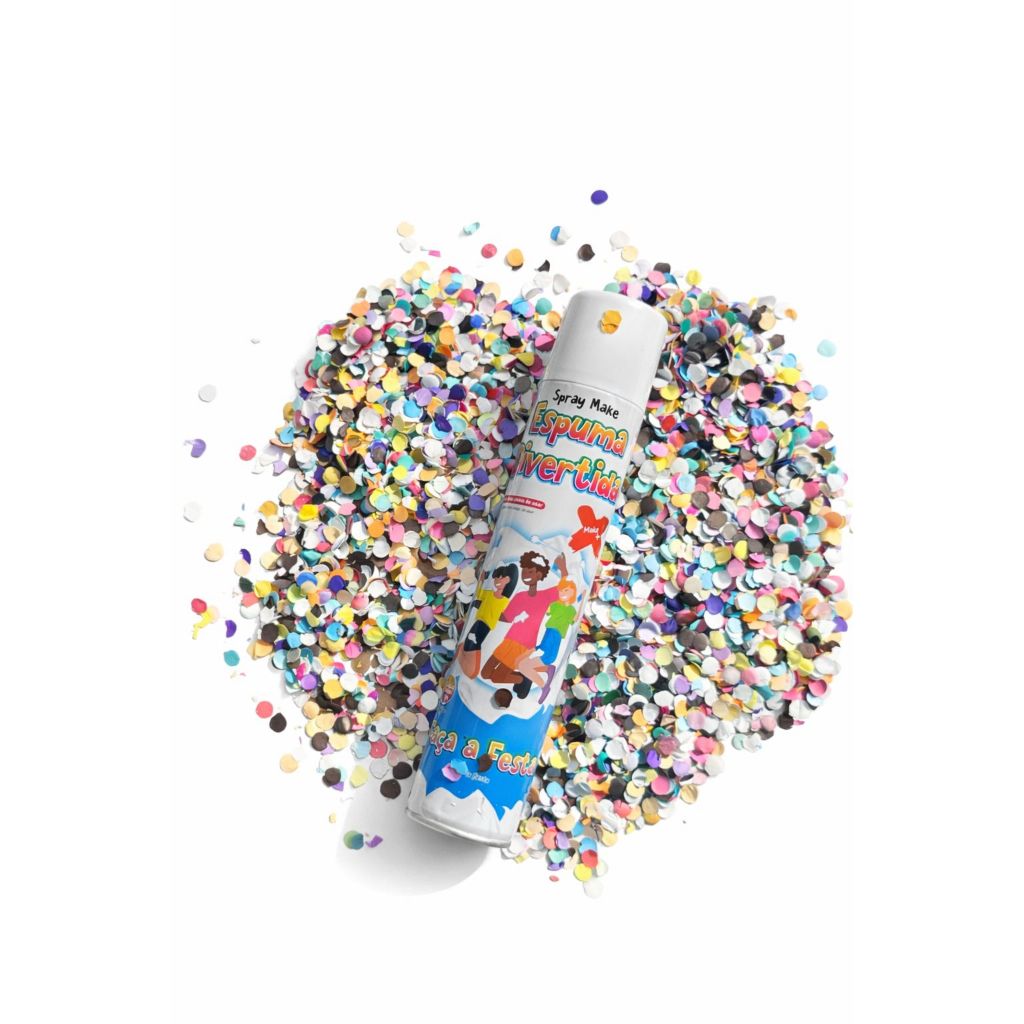 Kit 2 Espumas Spray + Confete Colorido – Carnaval