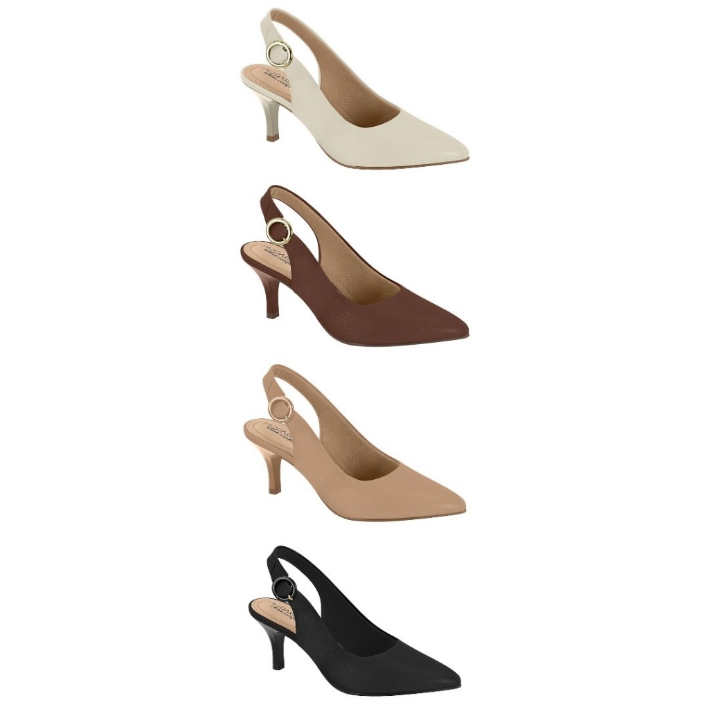 Sapato Scarpin Feminino Modare Ultraconforto Salto Fino Slingback Bico Fino 7408.102 em Oferta na Shopee