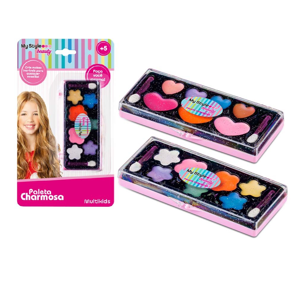 Mini Estojo Maquiagem Infantil My Style Beauty Charmosa - BR1329 em Oferta na Shopee