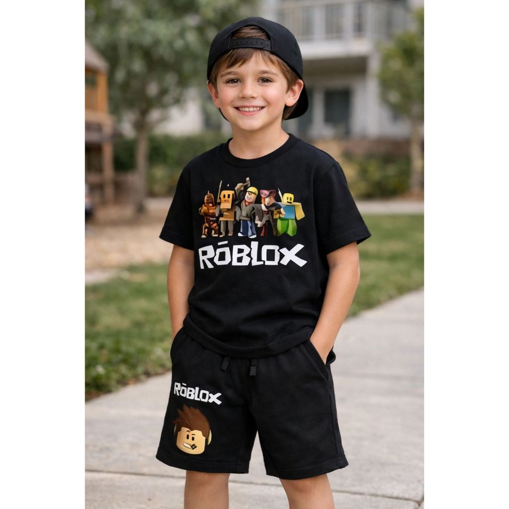 Conjunto Infantil Menino Estampado Personagem Bermuda Infantil Menino