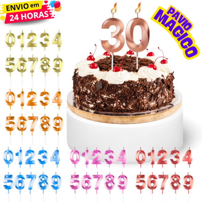 Vela De Aniversário Design 3D Perolada Cintilante Metalizada Várias Cores Yopo De Bolo em Oferta na Shopee