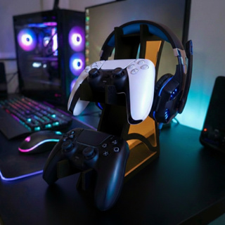 Suporte Gamer de Mesa Feito com Acrílico para 2 Controles PS5 Xbox PS4 e Headset Organizador Setup em Oferta na Shopee