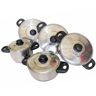 Kit Jogo 5 Panelas De Aluminio Natural Polido Resistente Brilhante em Oferta na Shopee