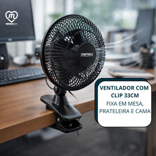 Ventilador De Mesa Portátil Com Clip Prendedor  33CM 220V 127V Com Oscilação Startools em Oferta na Shopee