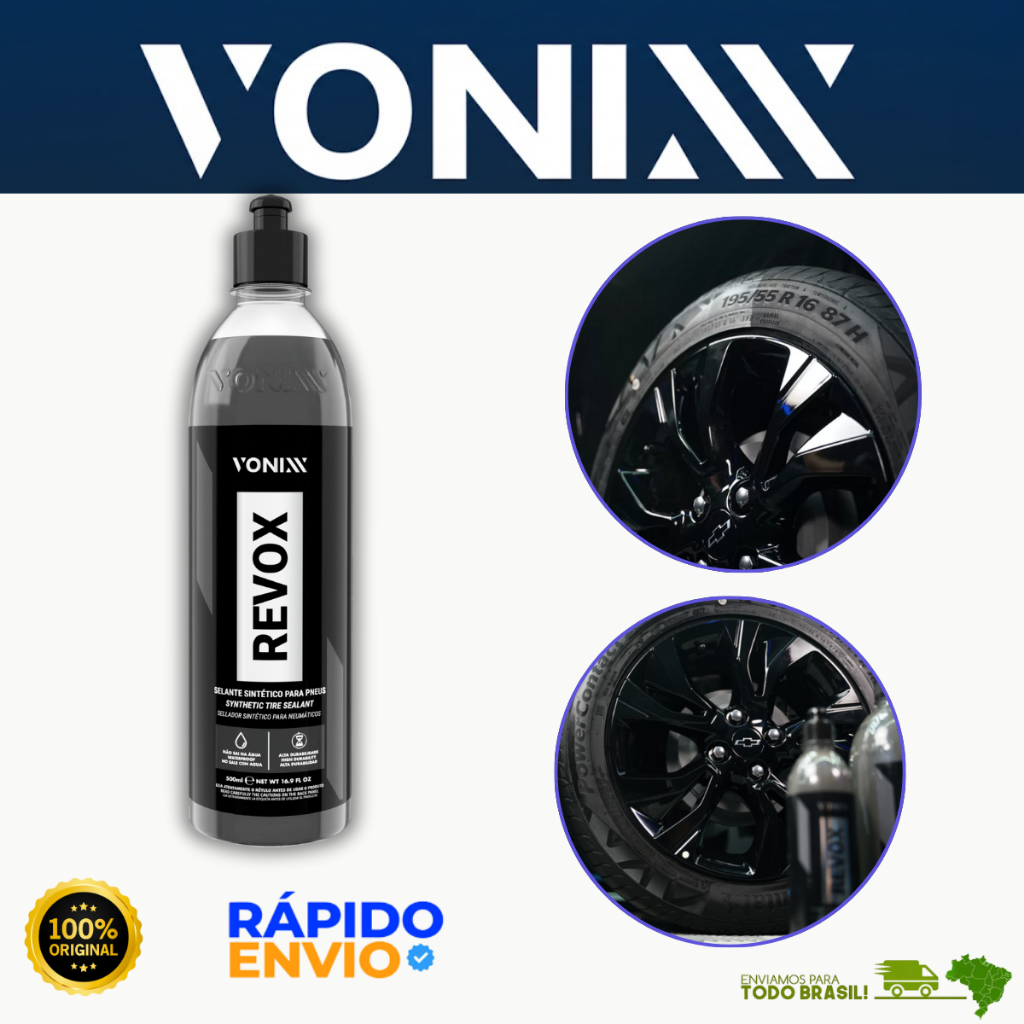 Pretinho Selante Para Pneus Pretinho Revitalizador Revox 500ml Vonixx Oferta Premium Original