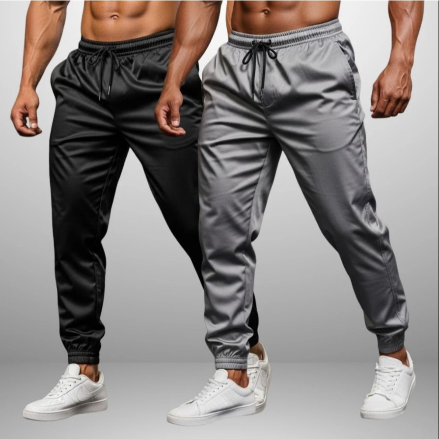 Chimpa Gym Pants Kit for Men and Adults with Zipper Pocket Flannel Warm Jogger