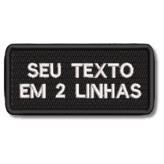Patch Bordado Tarja Personalizada 2 LINHAS 5x10cm Ideal para Gympack, Wolfpak, Mochila Militar em Oferta na Shopee