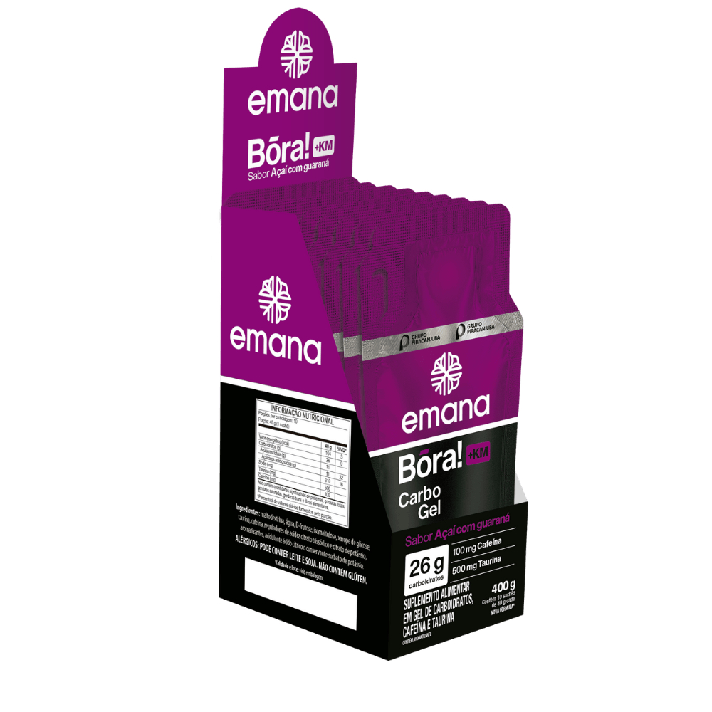 Emana Gel Energético +KM Açaí com Guaraná - Kit 10 Unidades em Oferta na Shopee