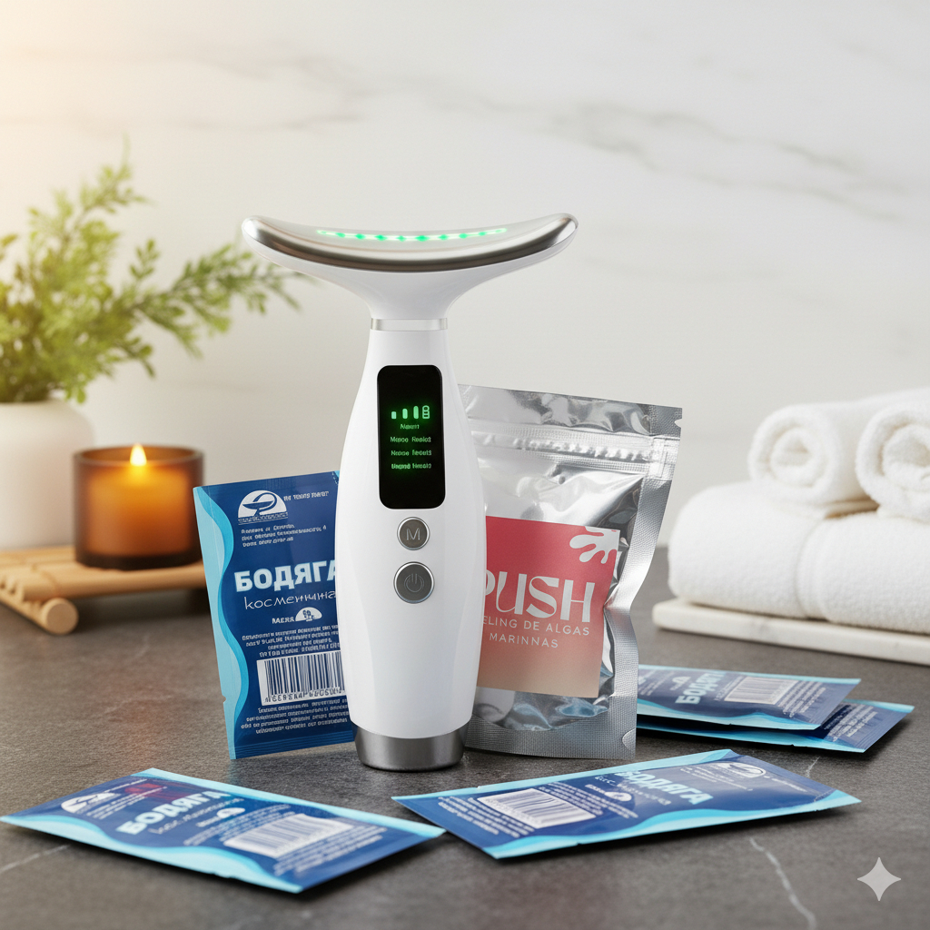 Peeling de Algas + Aparelho LED PRO +Calmante Pos Peeling - Manual Passo a Passo