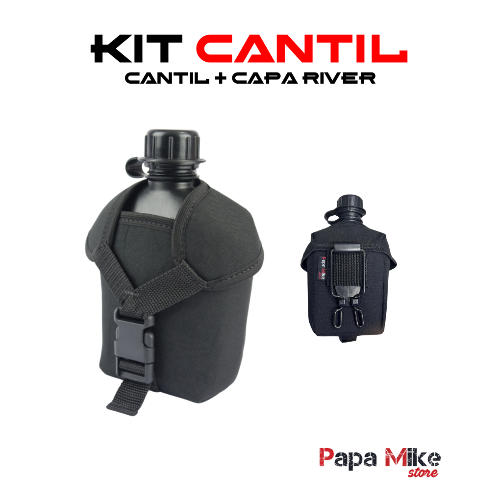 KIT CURSO TATICO CANTIL 900 + CAPA DE CANTIL PRESILHA RIVER PRETA
