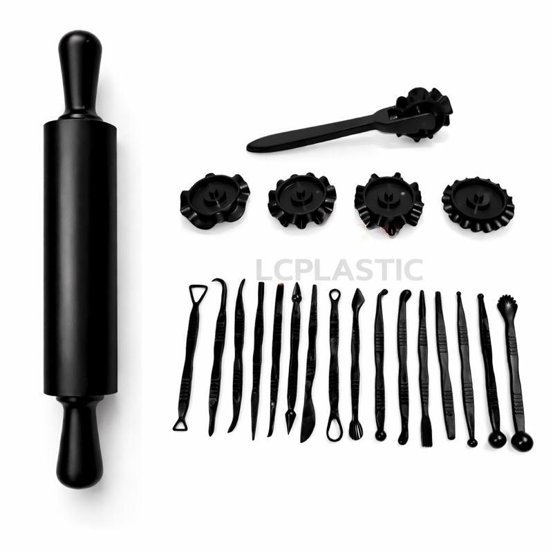 Kit Estecas 16 Pçs + Cortador Carretilha 5 discos + Rolo Abrir Massas em Oferta na Shopee