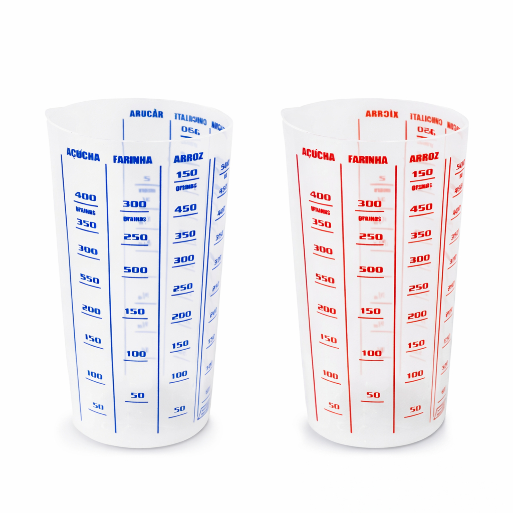 Copo Plástico Graduado Dosador 500ml – Medidor de Receitas para Cozinha em Oferta na Shopee