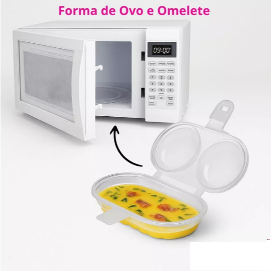 OFERTA Omeleteira e Forma Para Ovo E Omelete de Micro-ondas Nitron