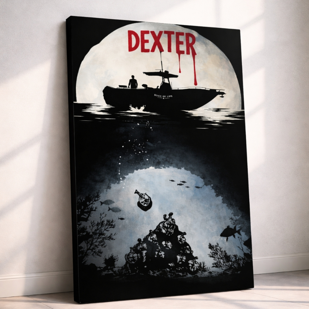 Quadro Dexter Decorativo Série Dexter Morgan Sala Quarto Hall Luxo 1 Peça