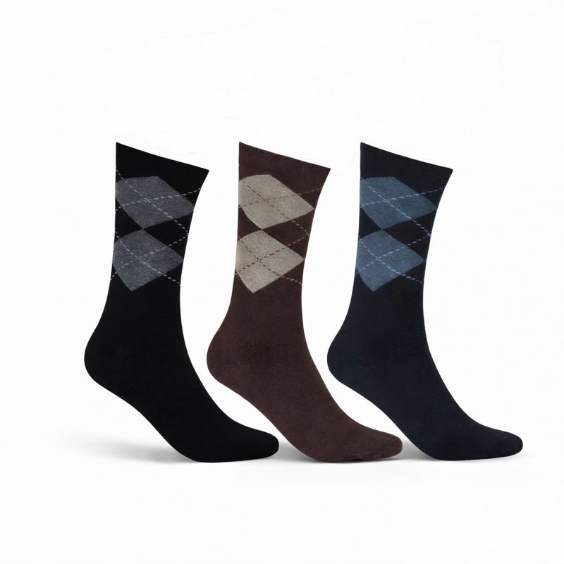 Kit 3 Meias Sociais Masculinas Premium Algodão – Conforto Executivo 38-42
