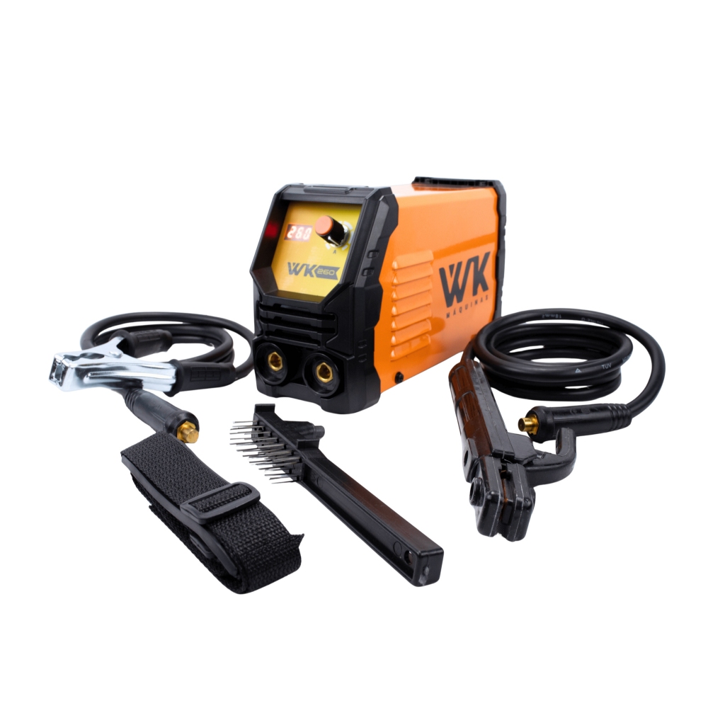 Máquina De Solda Inversora WK 260A Bivolt Profissional MMA TIG Lift Portátil + Acessórios Garantia em Oferta na Shopee