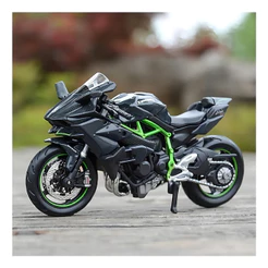 Maisto Kawasaki Ninja H2r Miniatura Moto Escala 1:18 Miniatura Bburago H-2R Preto/Verde