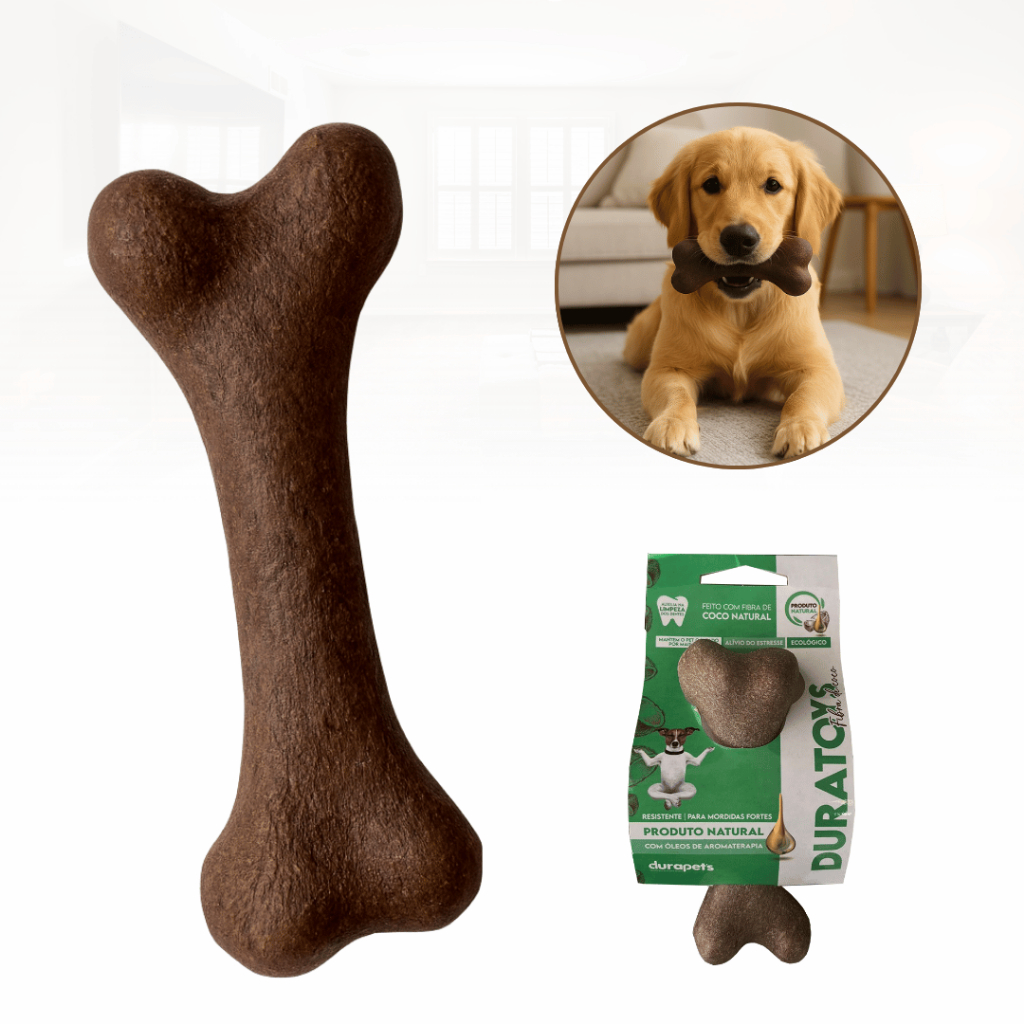 Brinquedo para Cachorro Mordedor Natural Osso Fibra Coco em Oferta na Shopee