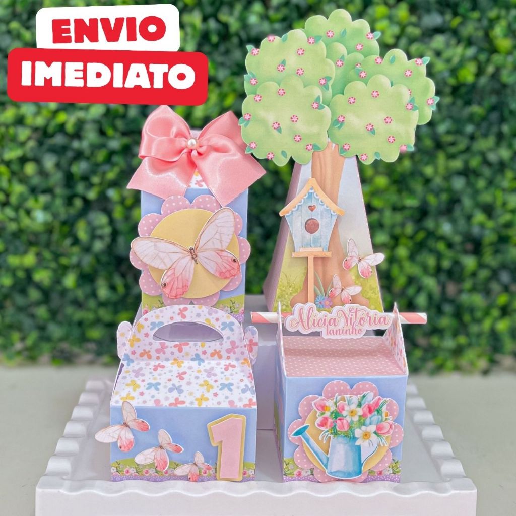 ENVIO RÁPIDO Kit Festa Jardim Encantado Personalizado | Lembrancinha Festa | Aniversário Caixa Milk