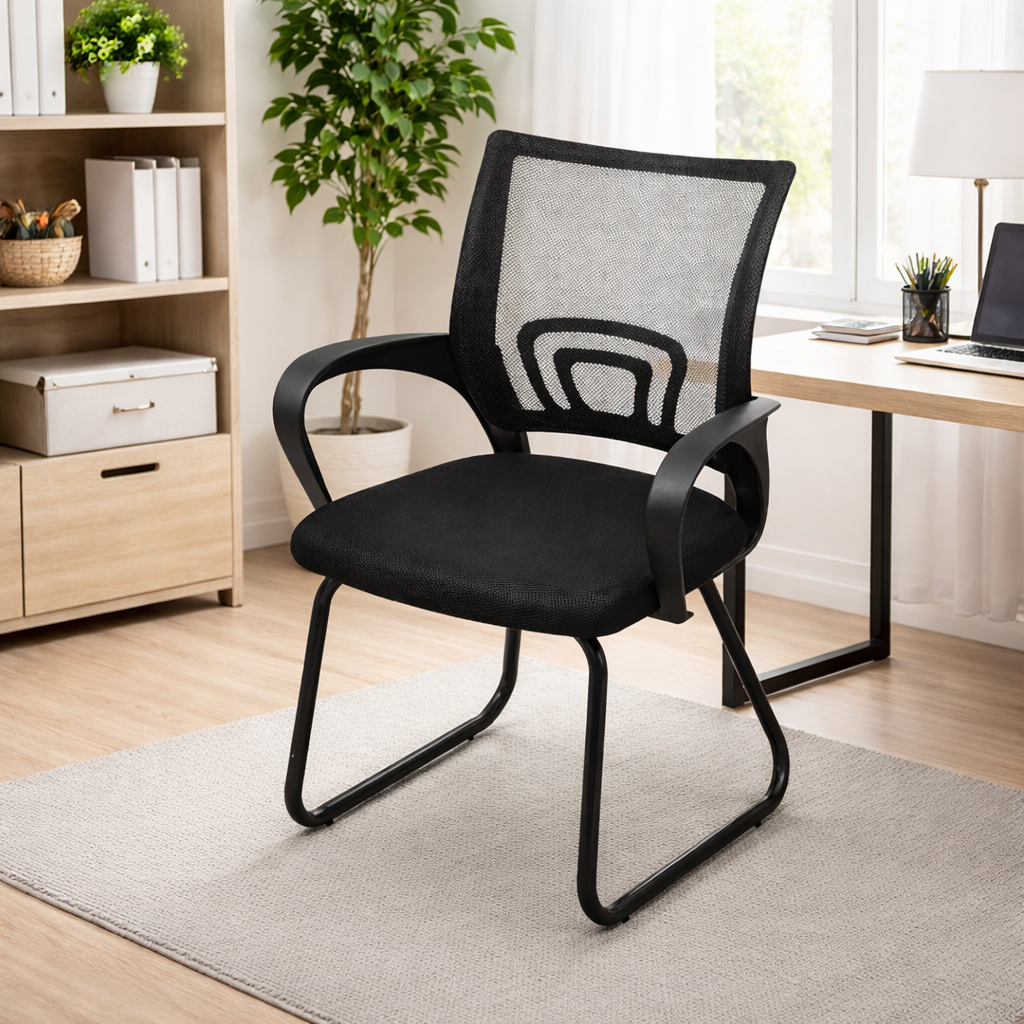 Cadeira Escritório Office Arco Estofado Mesh Cor Preto Material Do Estofamento Tecido/mesh em Oferta na Shopee