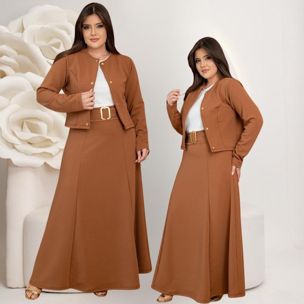 Conjunto Blazer Saia Longa Camiseta Cinto Plus Size Moda Evangelica Até EXG Congresso Envio Imediato em Oferta na Shopee