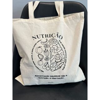 Ecobag de Nutrição, faculdade, curso, bolsa, sacola ecológica em Oferta na Shopee