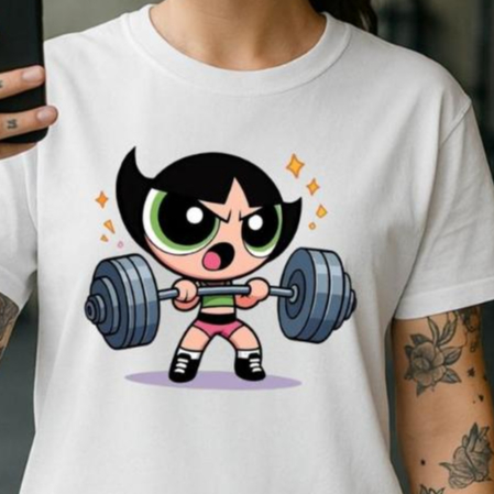 Camiseta Super Poderosas Branca CrossFit Academia Gym - ALGODÃO PREMIUM.
