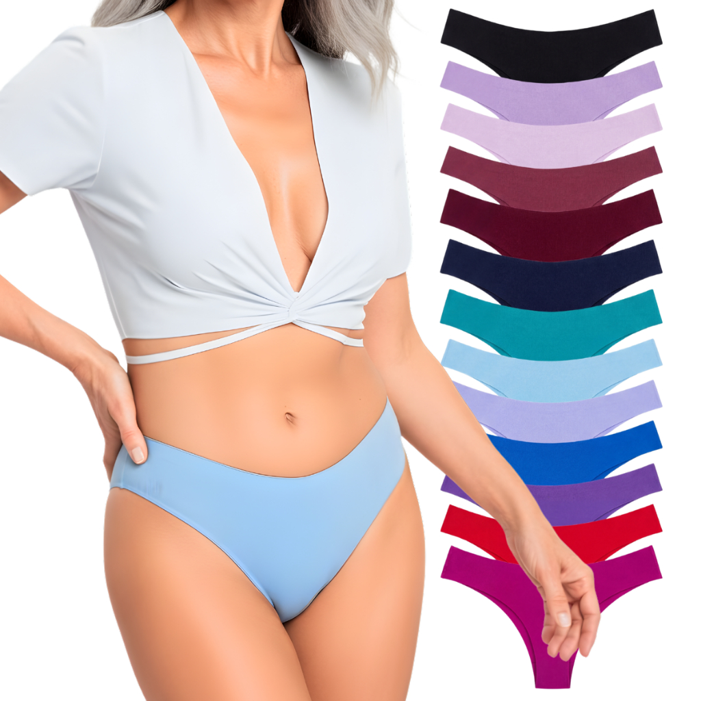 Calcinha Feminina Sem Costura Corte a Laser Tanga Invisível Não Marca para Roupas Justas em Oferta na Shopee