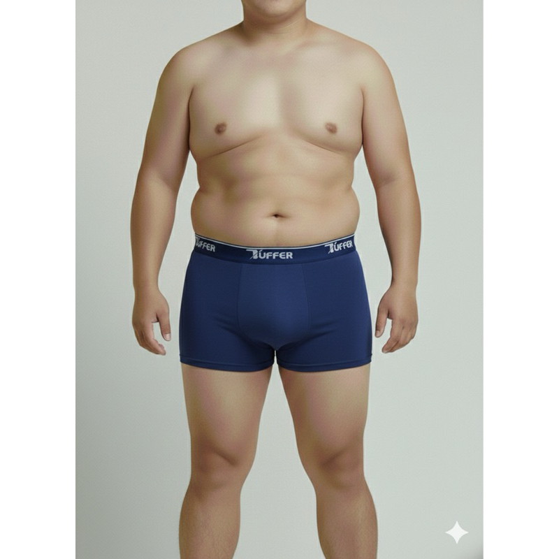 Kit 5 Cuecas Boxer Plus Size GG1 GG2  GG3 TUFFER em microfibra anti-cofrinho ,não enrola nas pernas em Oferta na Shopee